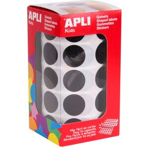 Apli Gomets Círculo grande 20mm rollo negro