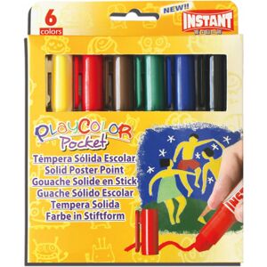 Playcolor Tempera sólida  Pocket 6 colores 6 u