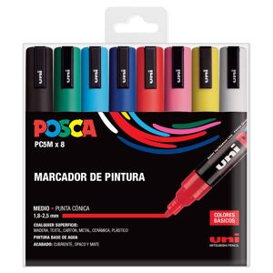 POSCA Marcadores  PC-5M basic 8 colores