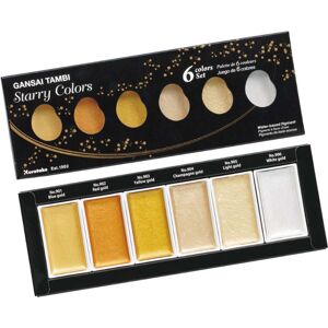 Kuretake Acuarelas  Gansai Tambi Starry 6 colores