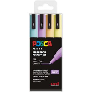 POSCA Marcadores  PC-3M pastel 4 colores