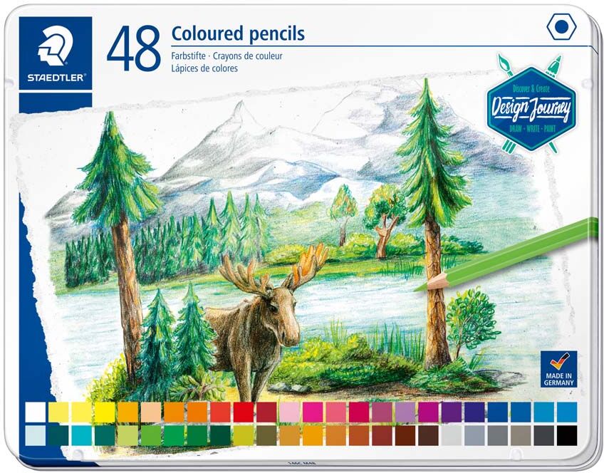 Staedtler Lápices  48 colores Estuche metálico