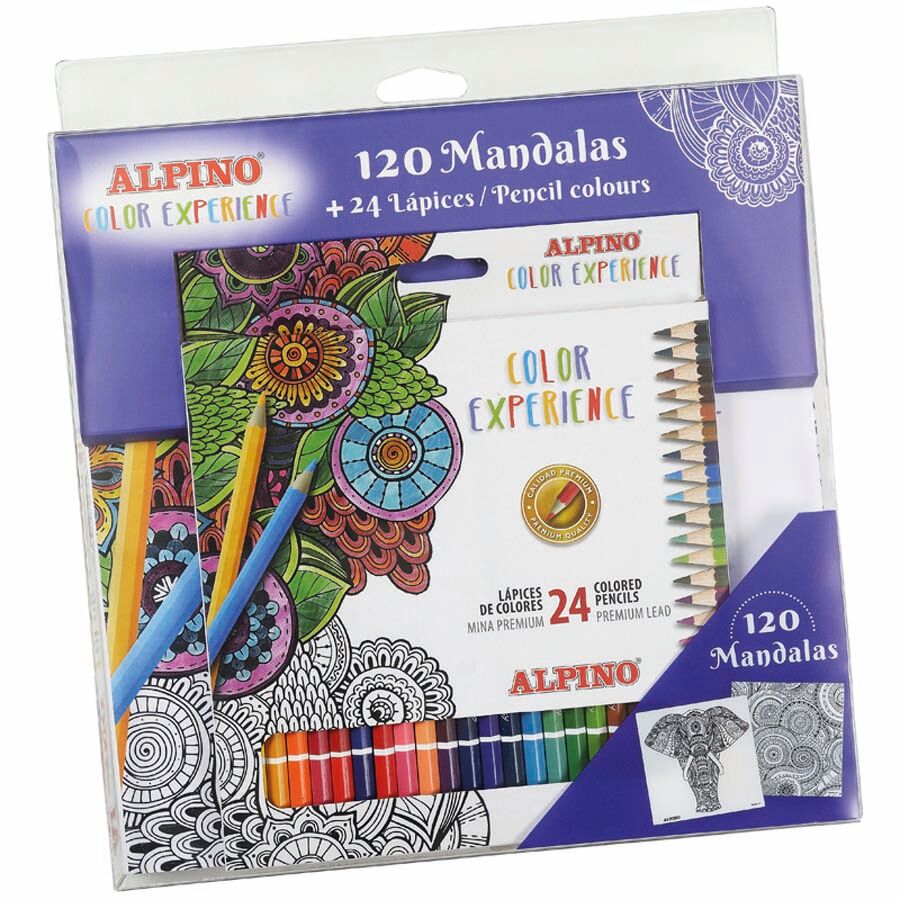 Alpino Lápiz  24u + libro Mandalas Color Experience Set