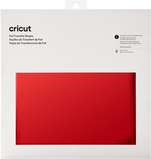 Cricut Foil 30x30 rojo 8 hojas