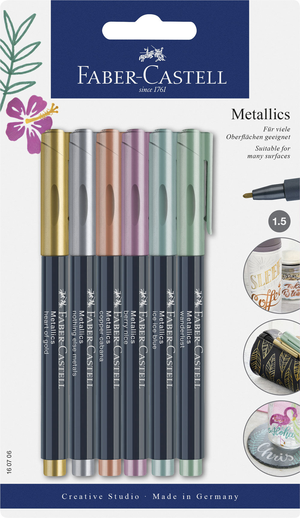 Faber-Castell Rotuladores metálicos  6 colores