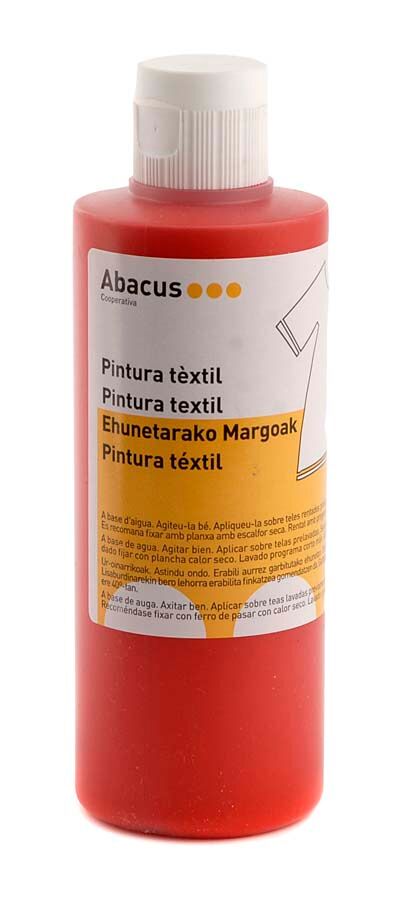 Abacus Pintura textil  200ml rojo