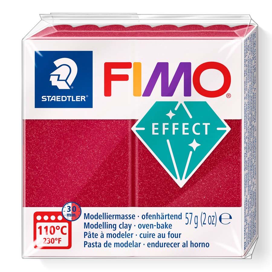 FIMO Pasta moldear  Effect metal rubí
