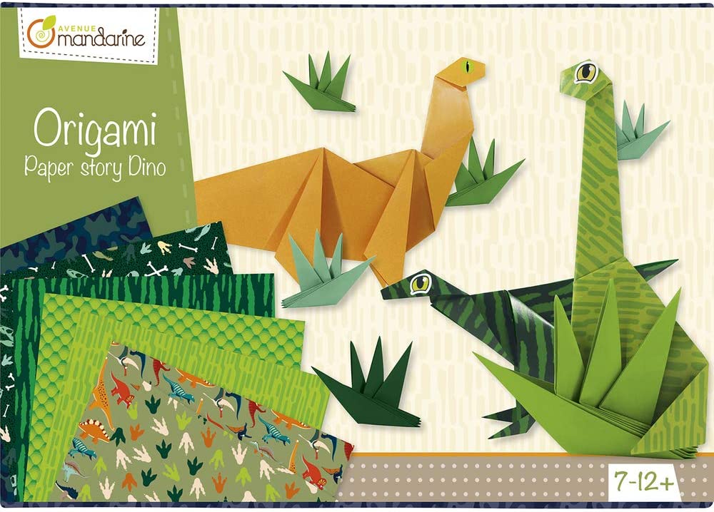 Décopatch Caja creativa Origami Dinos Avenue Mandarine