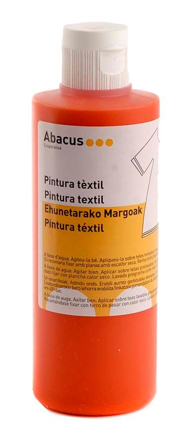Abacus Pintura textil  200ml naranja