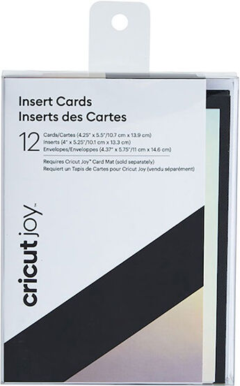 Cricut Joy Tarjetas negro y plata 12u