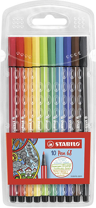 Stabilo Rotulador  Pen 68, 10 colores punta M