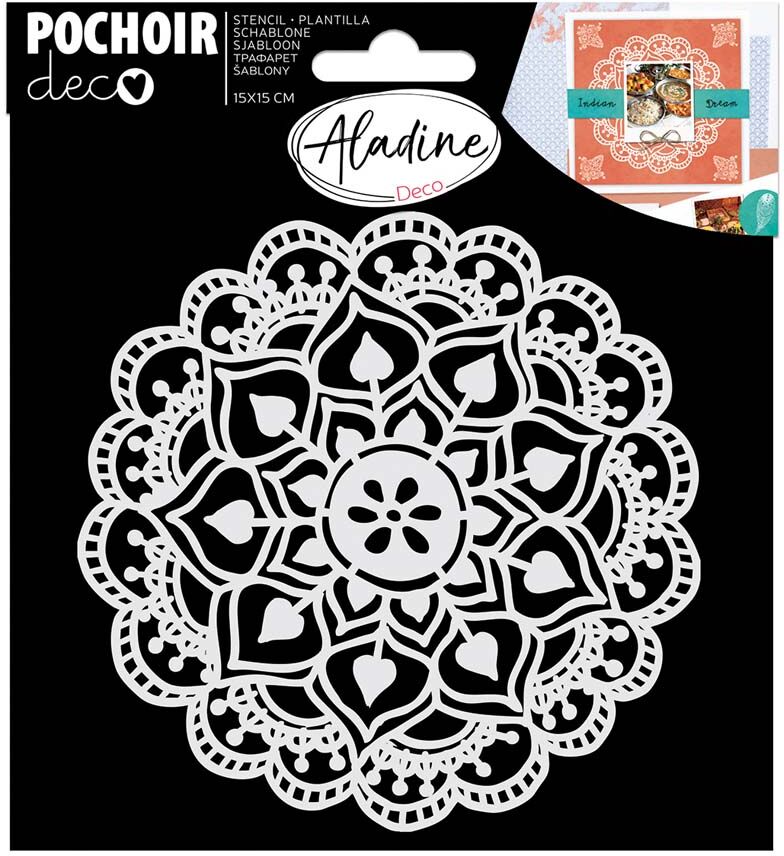 Aladine Plantilla Stencil  15x15cm Mandala