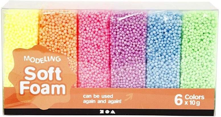 Creative Pasta Soft Foam  10g colores surtidos 6u