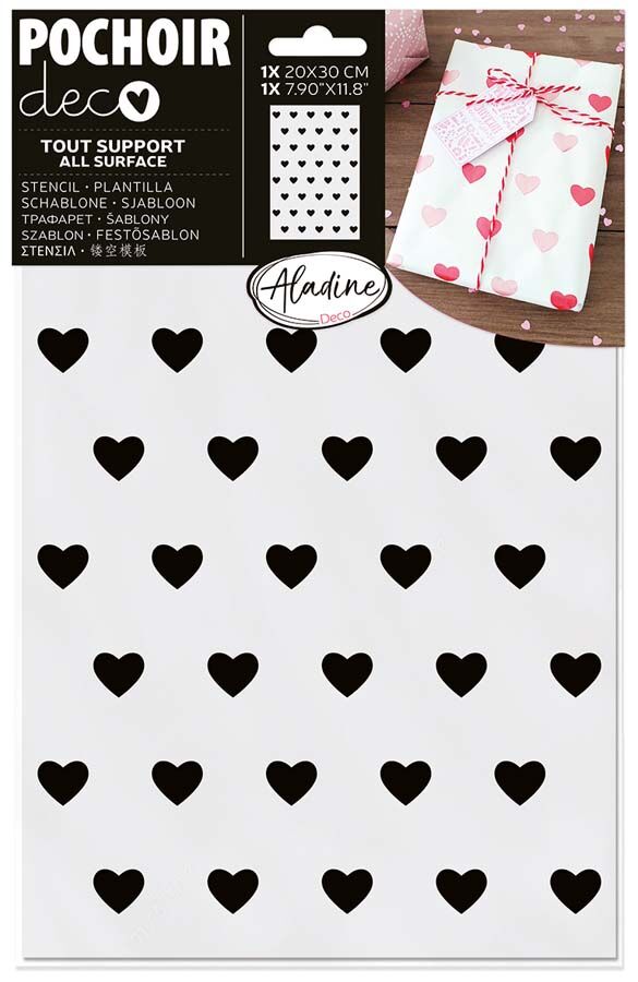 Aladine Plantilla Stencil  20x30cm Corazones