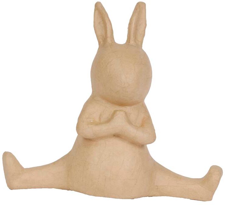 Décopatch Figura papel maché Conejo Yoga