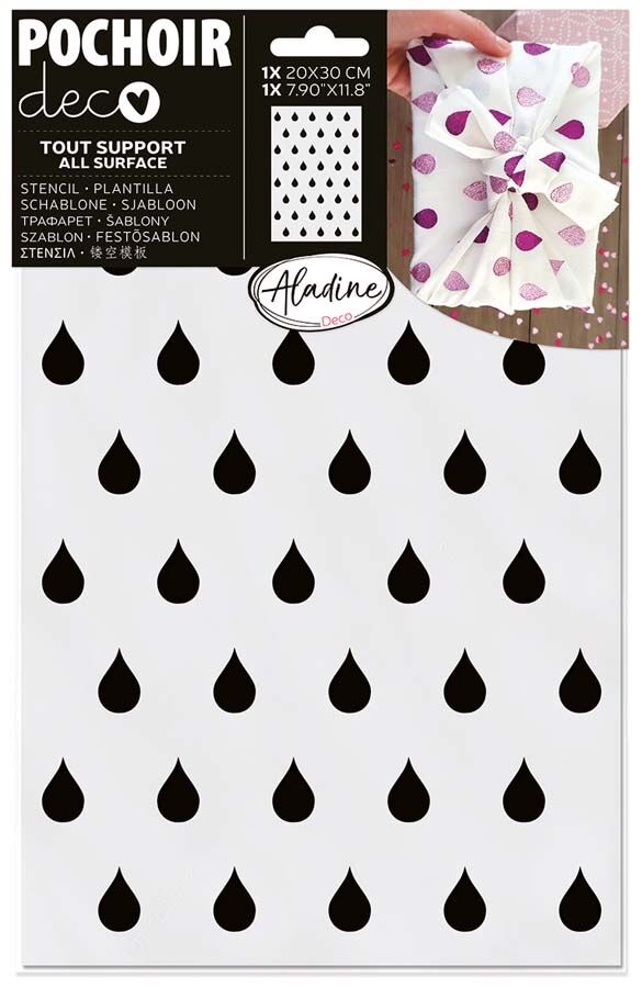 Aladine Plantilla Stencil  20x30cm Gotas