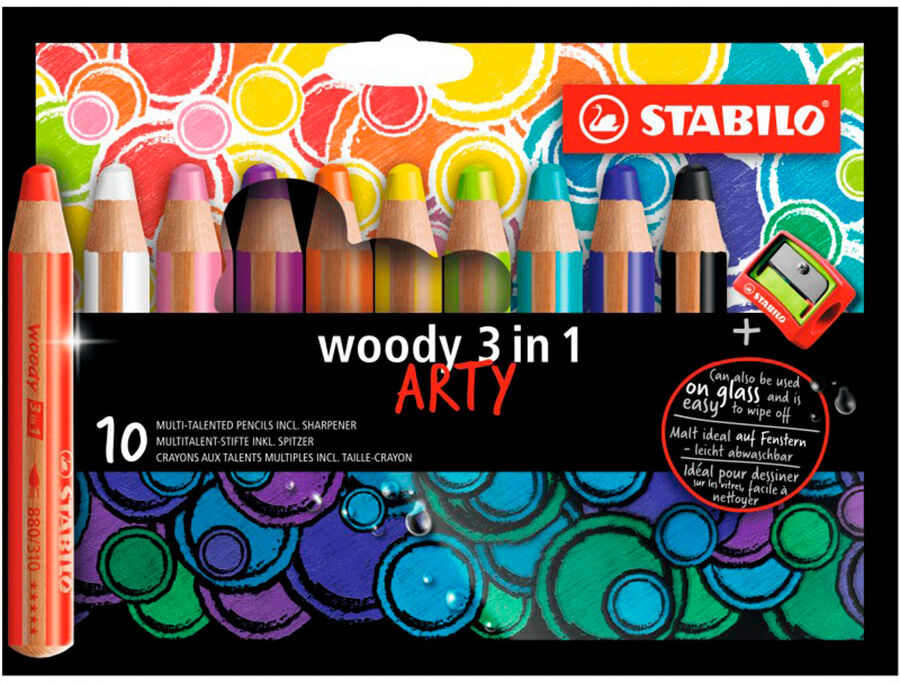 Stabilo Lápices  Woody 3 en 1 Arty 10 colores