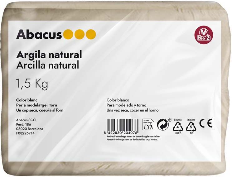 Abacus Barro  blanco 1,5 Kg (Sio-2)