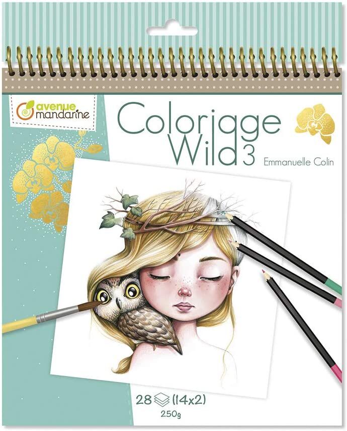 Avenue Mandarine Cuaderno para colorear  Wild 3