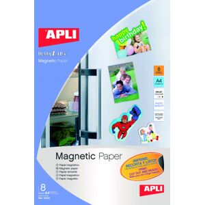 Apli Papel magnético  Inkjet blanco A4 8 hojas