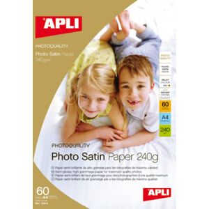 Apli Papel fotográfico  Photo Satin A4 240g 25 hojas