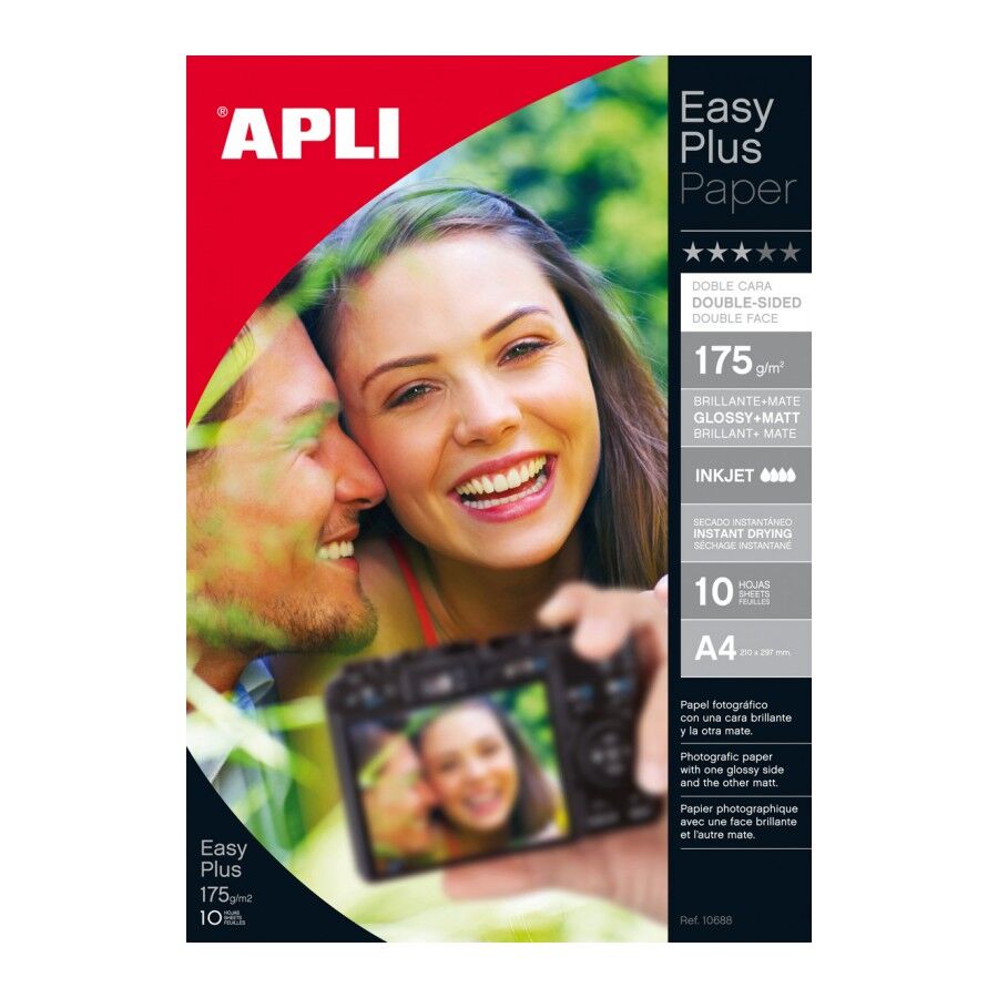 Apli Papel fotográfico  Doble cara Glossy/Mat 10 hojas