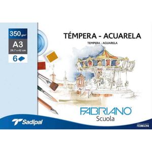 Fabriano Láminas Acuarela  A3 350g 6 hojas
