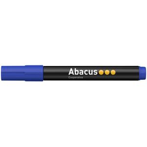 Abacus Rotulador permanente  punta biselada azul 10u