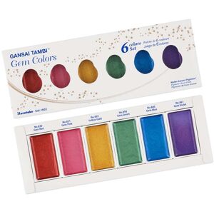 Kuretake Acuarelas  Gansai Tambi Gem 6 colores