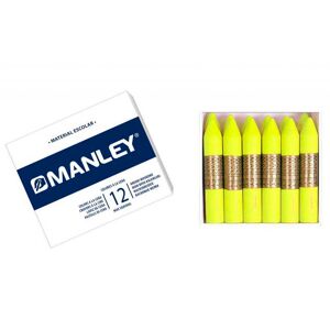 Manley Cera grasa  amarillo limón 12u