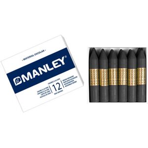 Manley Cera grasa  negro 12u