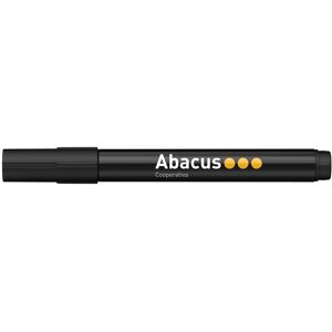 Abacus Rotulador permanente  punta biselada negro 10u