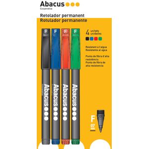 Abacus Rotulador permanente  punta S. 4 colores