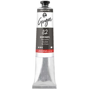 Titan Arts Pintura al óleo Goya 60ml negro y marfil