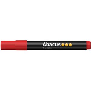 Abacus Rotulador permanente  punta redonda rojo 10u