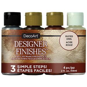 DecoArt Designers Finishes Acero Oxidado 4 colores