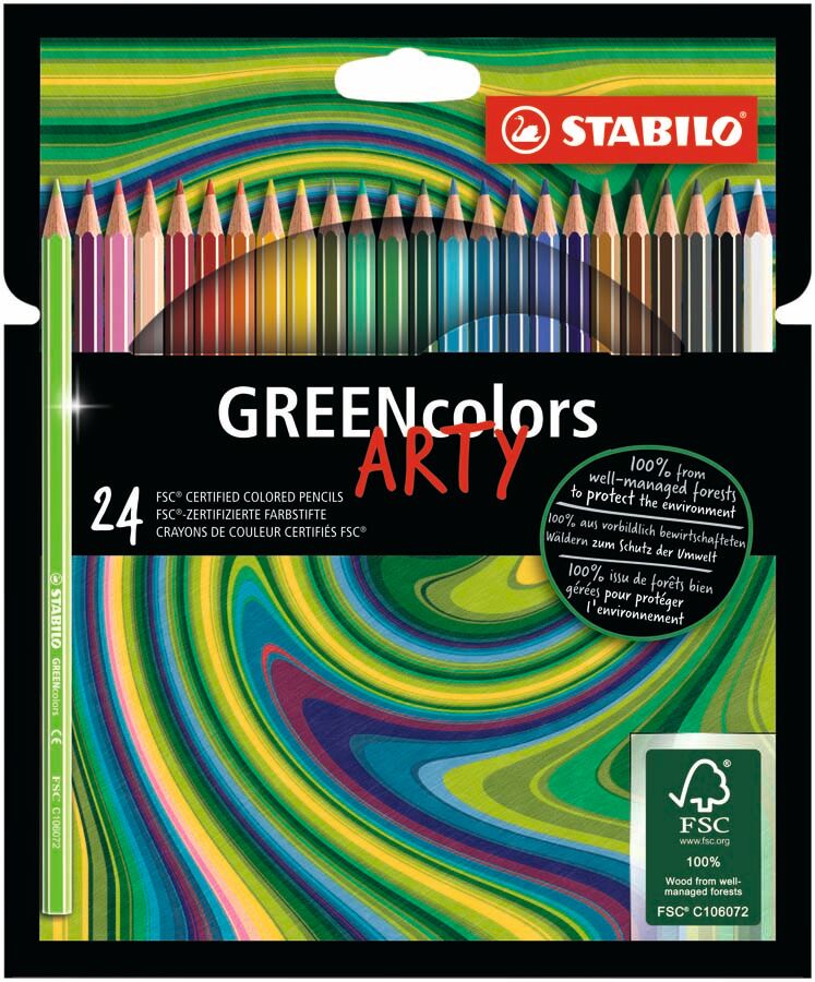 Stabilo Estuche Lápices  Green Arty Line 24 colores