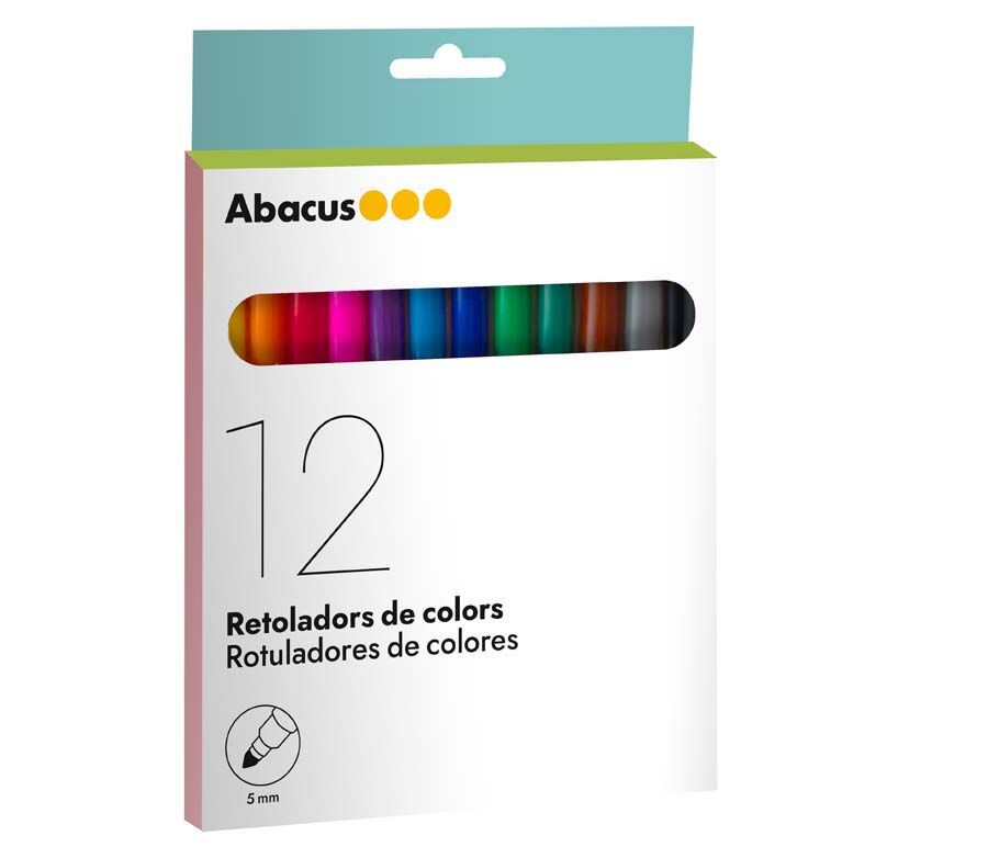 Abacus Rotuladores de colores  12u