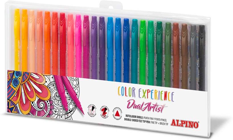 Alpino Rotuladores de colores doble punta  24u