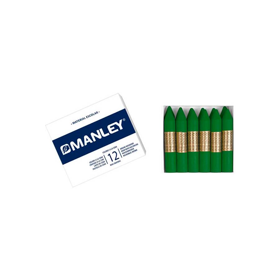 Manley Cera grasa  verde natural 12u