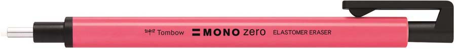 Tombow Portagomas  Mono Zero rosa neón