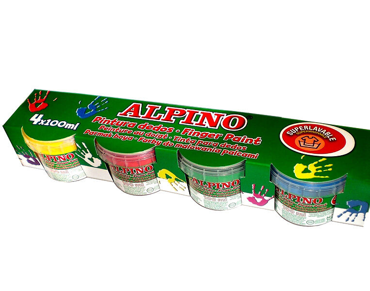 Alpino Estuche de pintura de dedos  5 colores