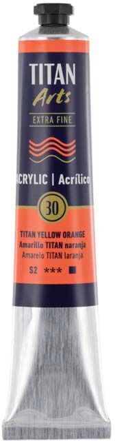 Titan Arts Pintura acrílica Titan 60ml amarillo Titan naranja