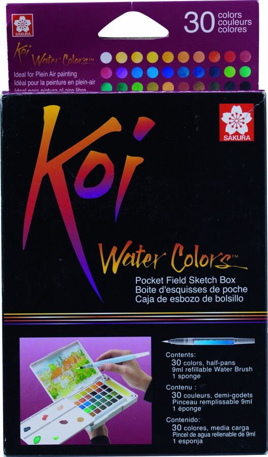 Talens Acuarela  Koi Sketch pocket box 30 colores