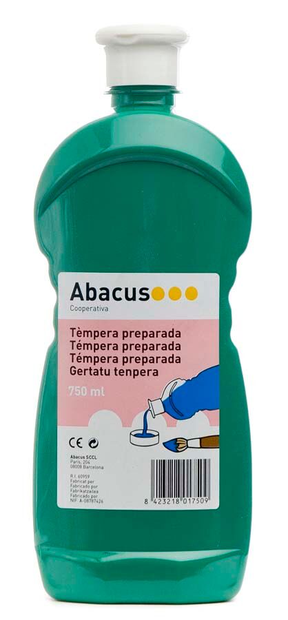 Abacus Témpera preparada  750ml verde oscuro