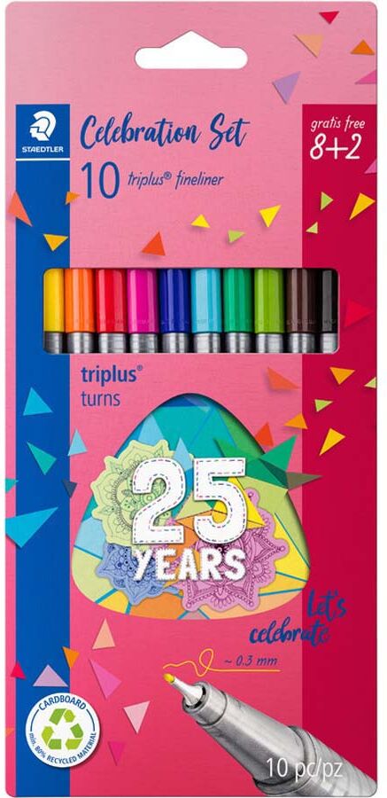 Staedtler Rotulador  Finliner Triplus 8+2 25 Aniversario