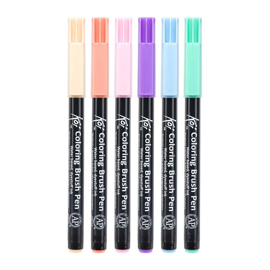 Talens Rotuladores Brush Koi pastel 6 colores