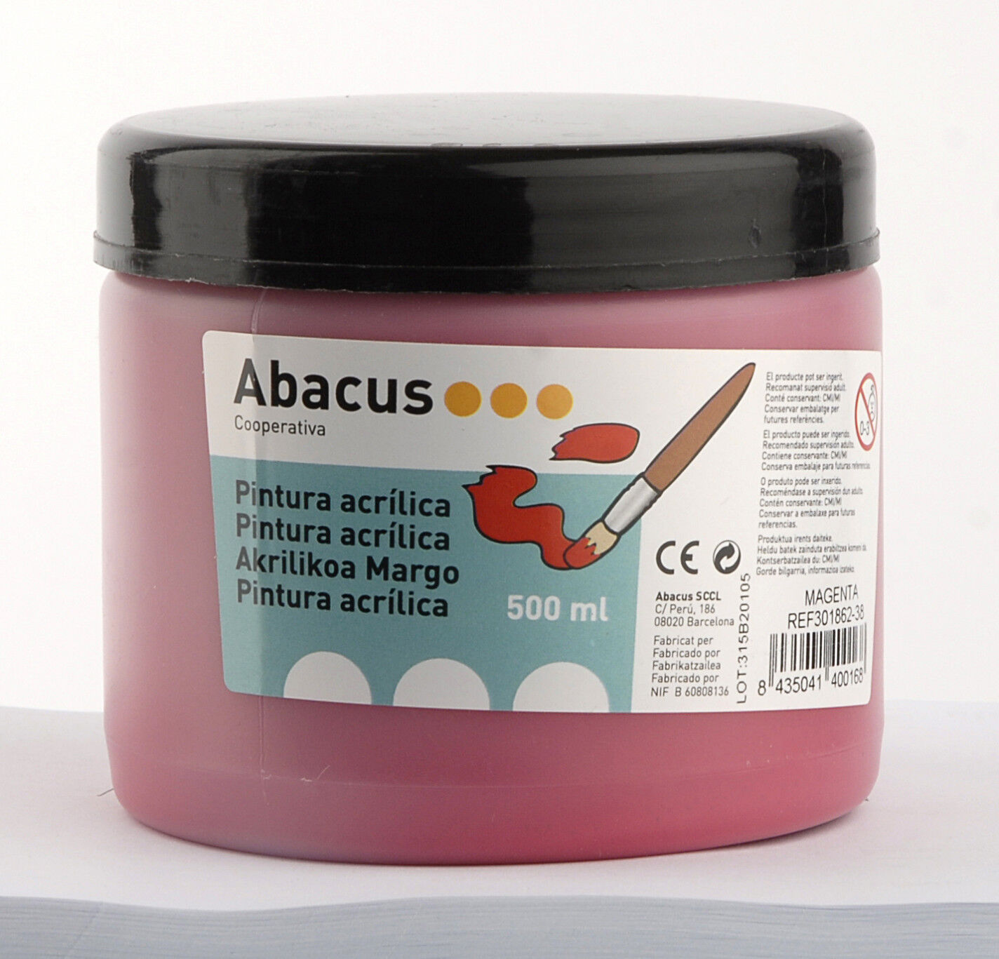 Abacus Pintura acrílica  500ml rosa