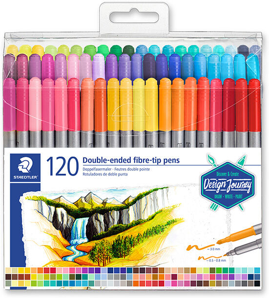 Staedtler Estuche de rotuladores  Doble punta 120 colores