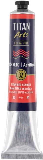 Titan Arts Pintura acrílica Titan 60ml rojo escarlata